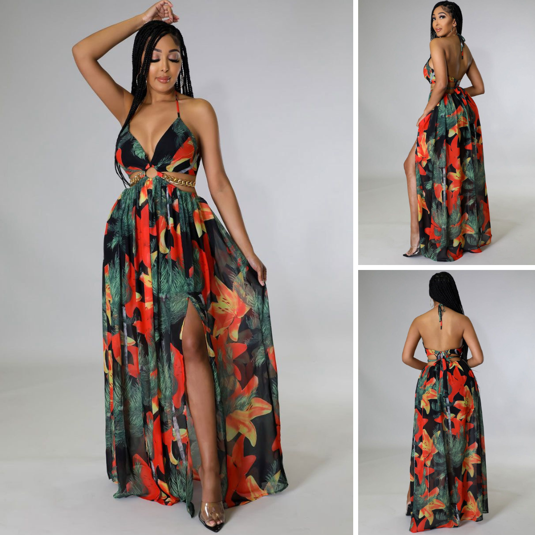 Lekka letnia sukienka Azure Bloom