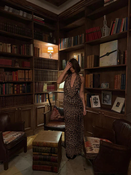 Maxi Sukienka w Panterkę