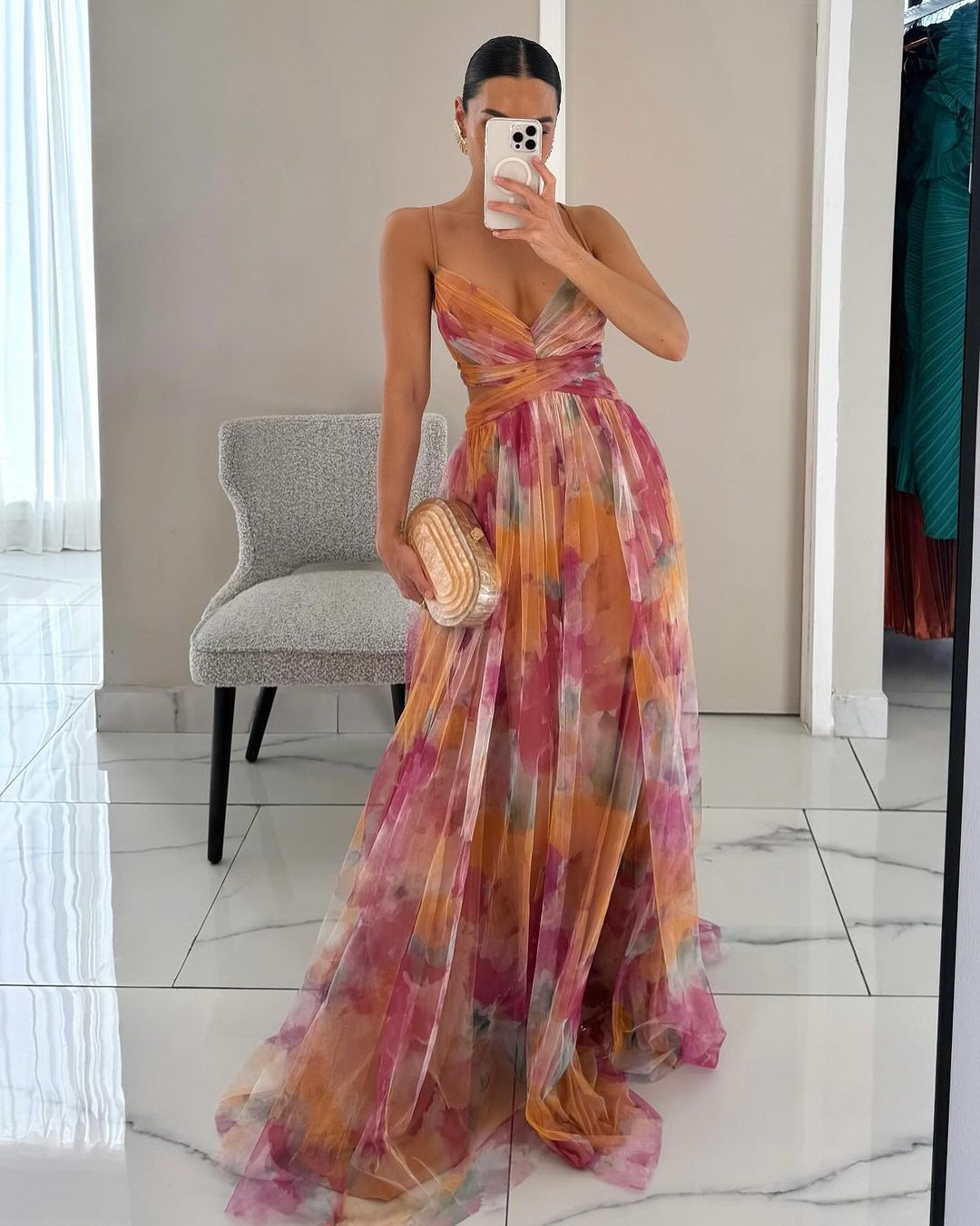 Giselle Letnia sukienka maxi w kwiaty