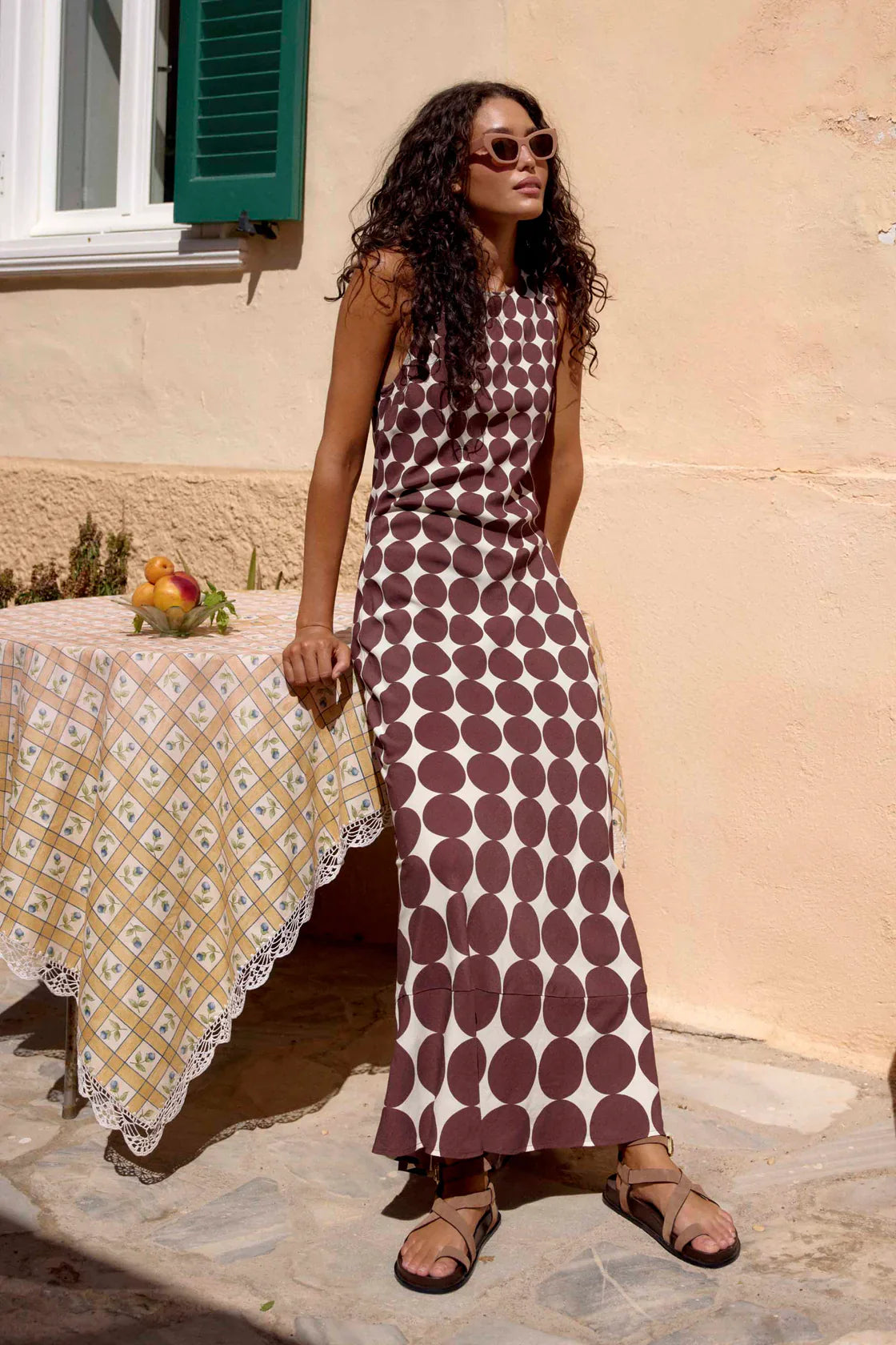 Noir Dot Maxi Sukienka