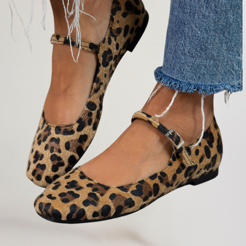 Lena | baleriny z zapięciem i regulowanym paskiem