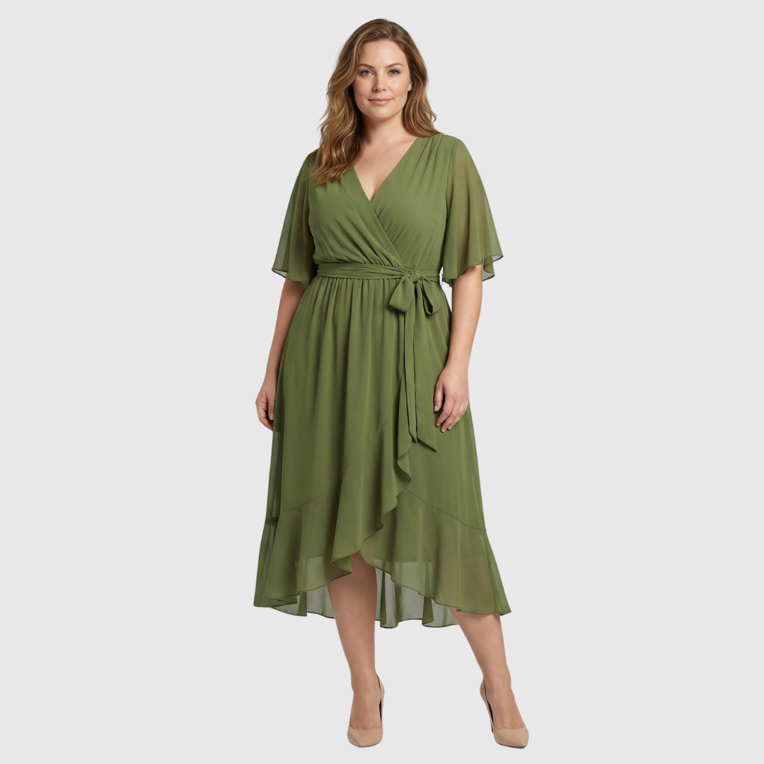 Sukienka szyfonowa Monique z dekoltem V