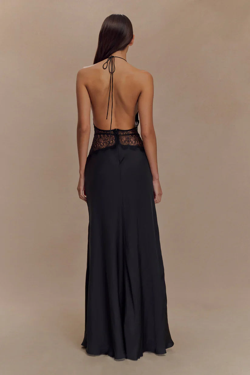 Sukienka maxi Elara Satin Lace