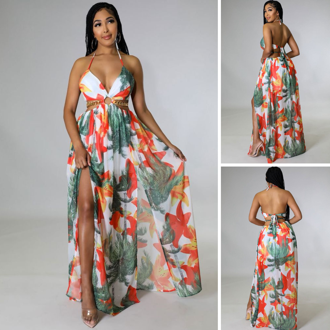 Lekka letnia sukienka Azure Bloom