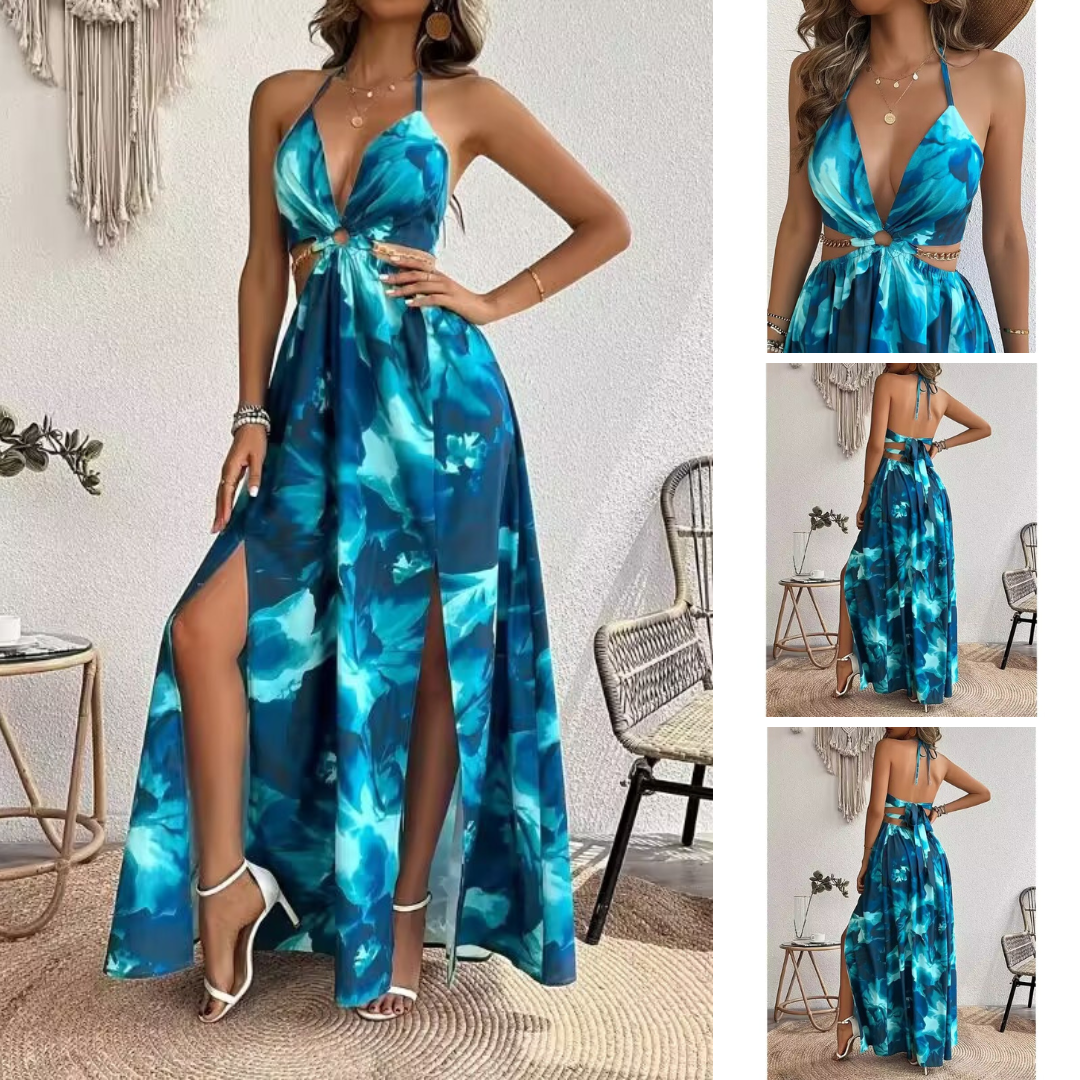 Lekka letnia sukienka Azure Bloom