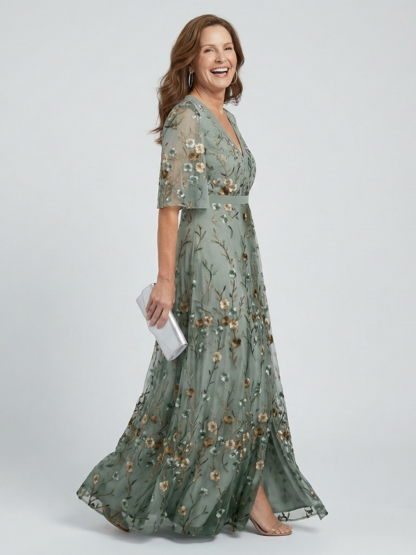 Selora | Sukienka maxi halterowa z kwiatowym wzorem Bloom