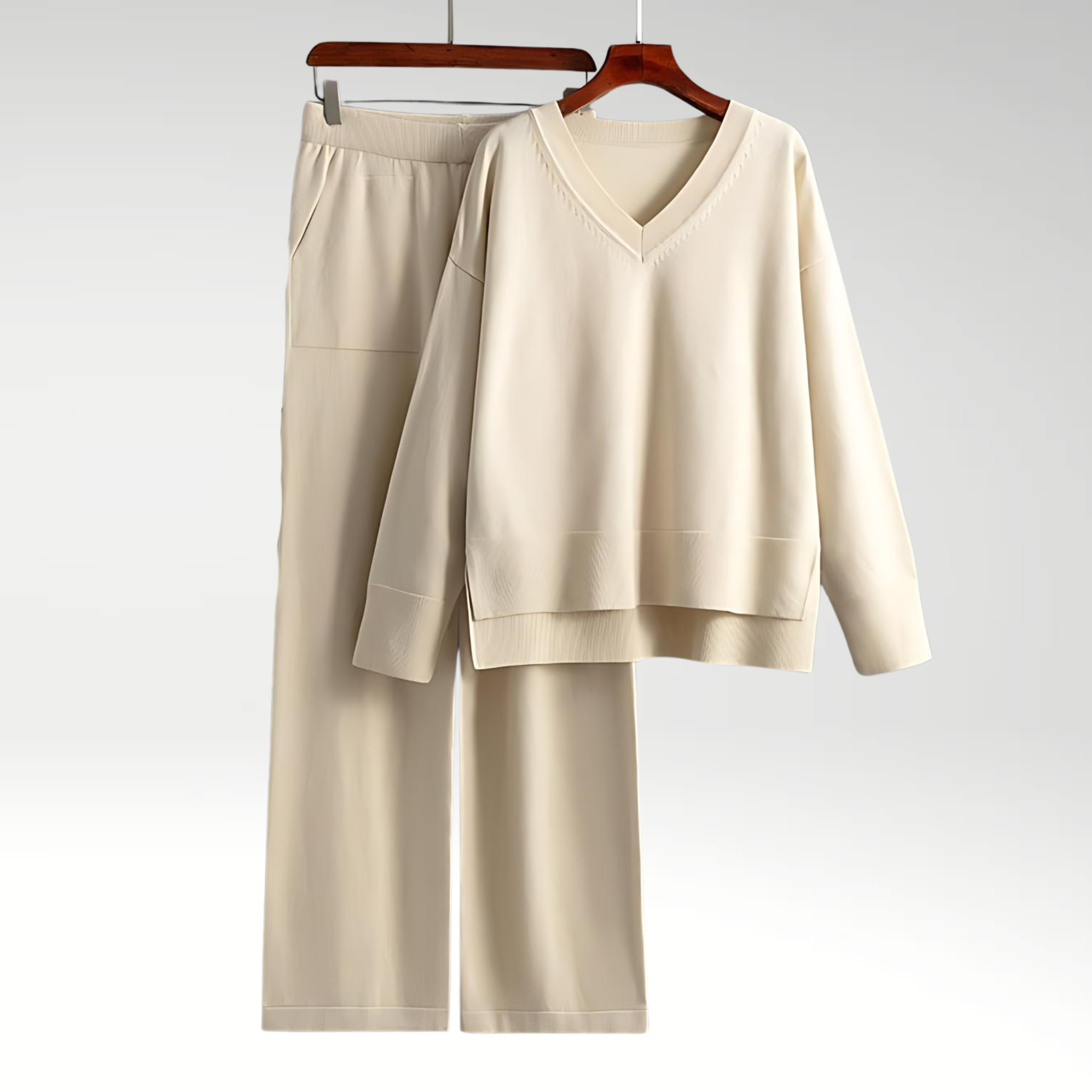 Dagmara | Komplet 2-częściowy Dekoltem w Serek