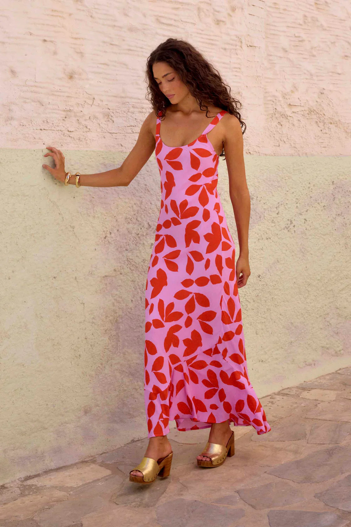 Noir Dot Maxi Sukienka