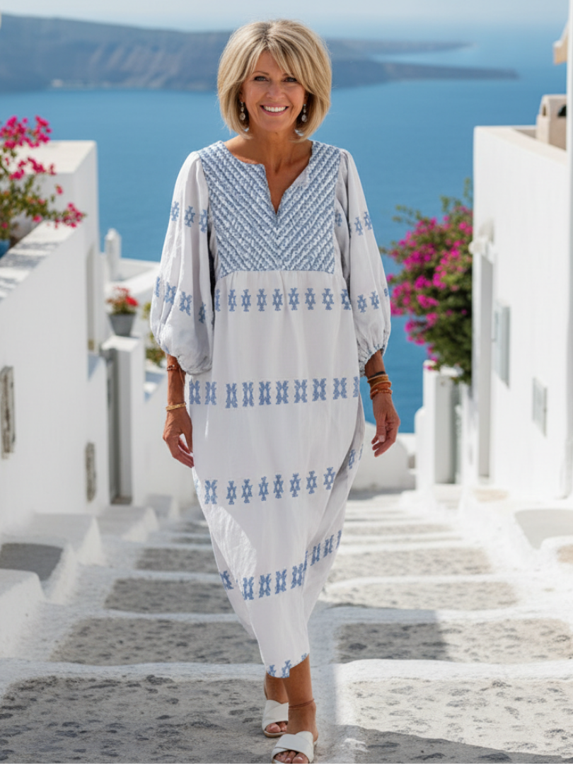 Danuta | Sukienka Maxi Haftowana