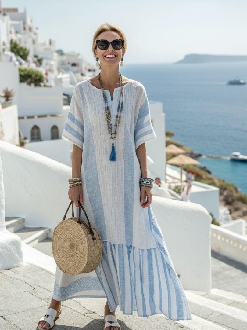 Teresa | Sukienka Maxi w Paski