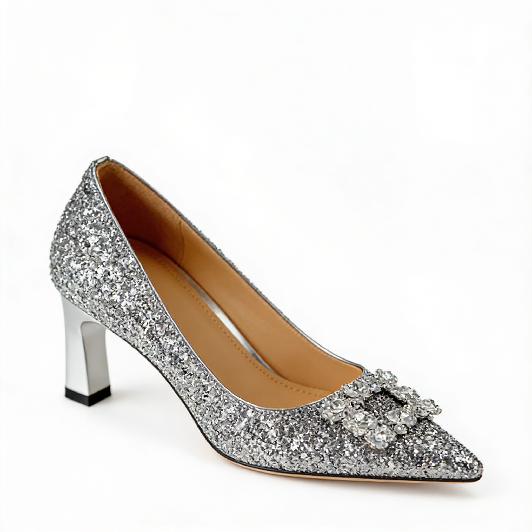 Magdalena | Ortopedyczne czółenka z brokatem