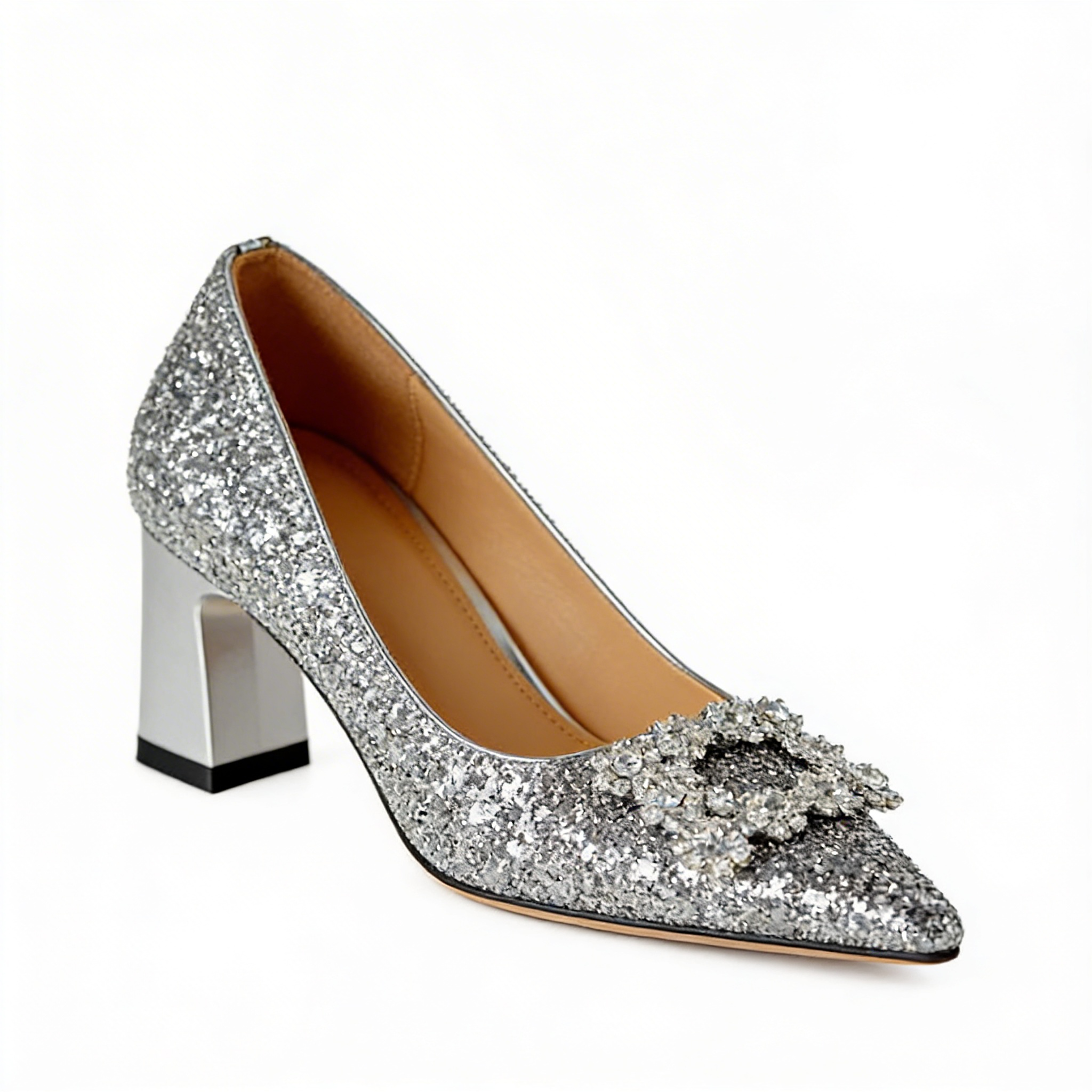 Magdalena | Ortopedyczne czółenka z brokatem