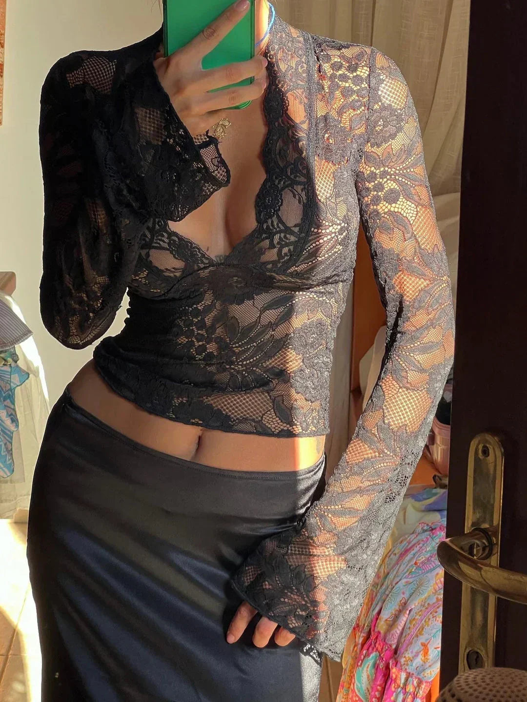 Adèle Koronkowy Top
