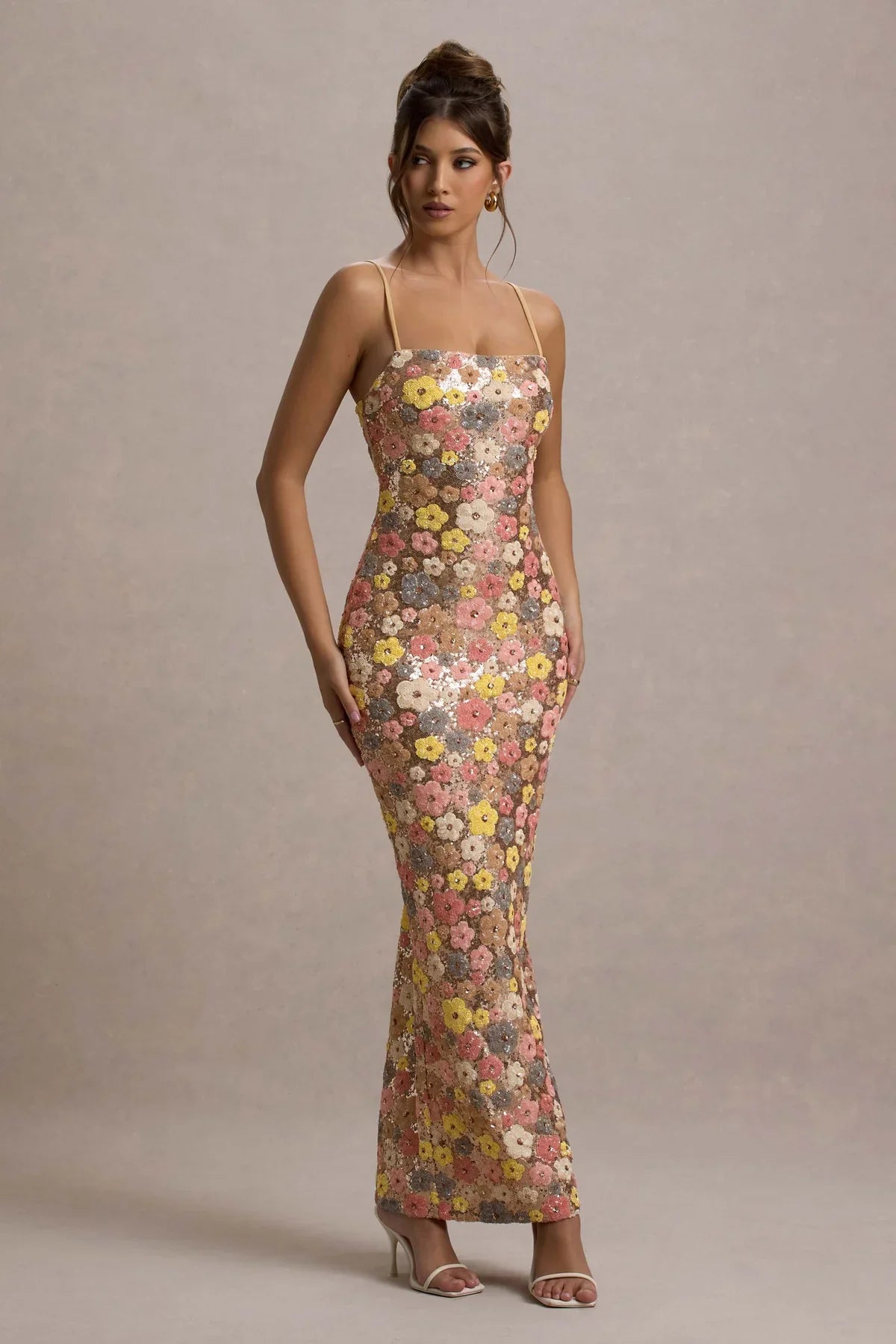 Sukienka maxi Daisy Pastel Floral